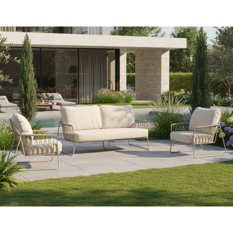Tierra Outdoor Rivera Loungebank - Champagne - afbeelding 3