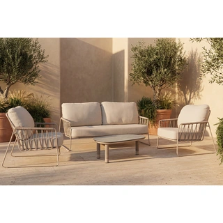 Tierra Outdoor Rivera Loungestoel - Champagne - afbeelding 4