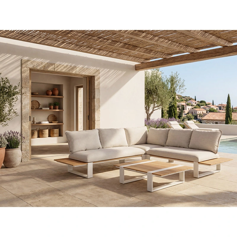 Tierra Outdoor Seto Loungeset - Crème White - afbeelding 6