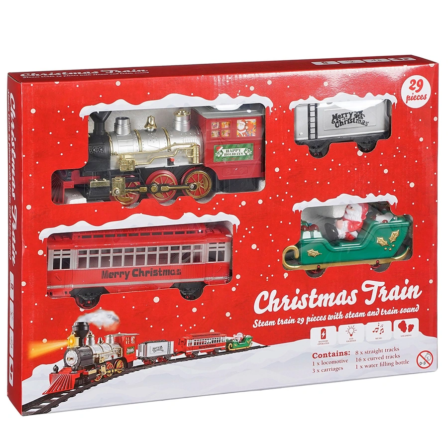 Mica Decorations Treinset met Stoom en Geluid - 29-delig