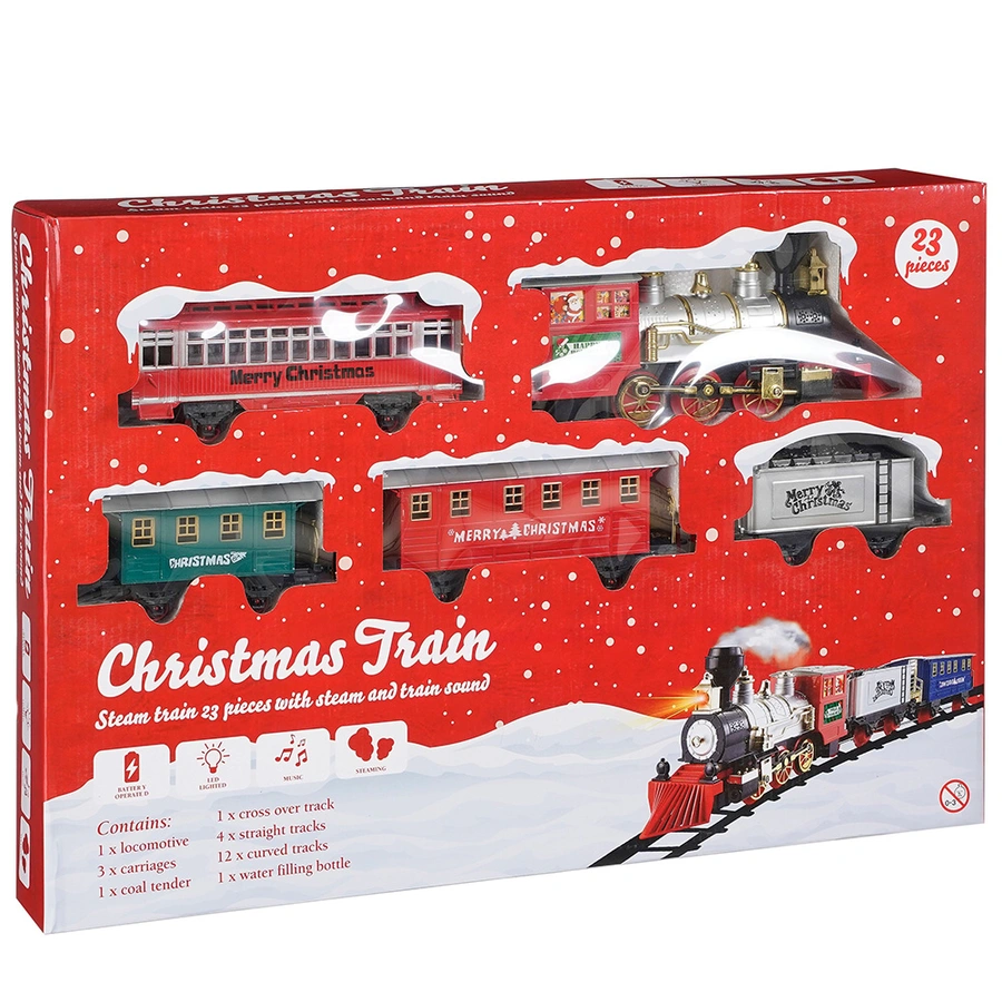 Mica Decorations Treinset met Stoom en Geluid - 23-delig