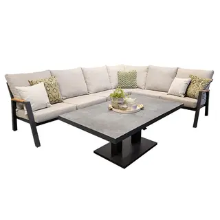 Trestino Alzano Hoekbank - Antraciet - afbeelding 4