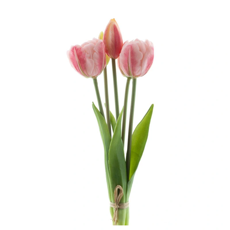 Bosje Kunst Tulpen Triumph x5 Roze - 29 cm