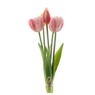 Bosje Kunst Tulpen Triumph x5 Roze - 29 cm