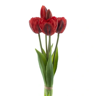 Bosje Kunst Tulpen Triumph x5 Rood - 29 cm