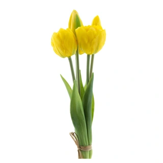 Bosje Kunst Tulpen Triumph x5 Geel - 29 cm