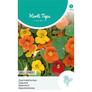 Horti Tops Tropaeolum, Oost-Indische Kers enkelbloemig gemengd - afbeelding 1