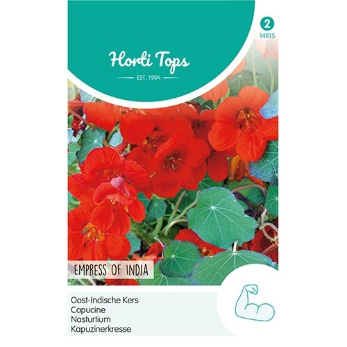 Horti Tops Tropaeolum, Oost-Indische Kers Empress Of India - afbeelding 1