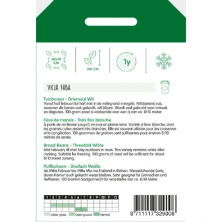Tuinbonen Driemaal Wit, 100g - afbeelding 2