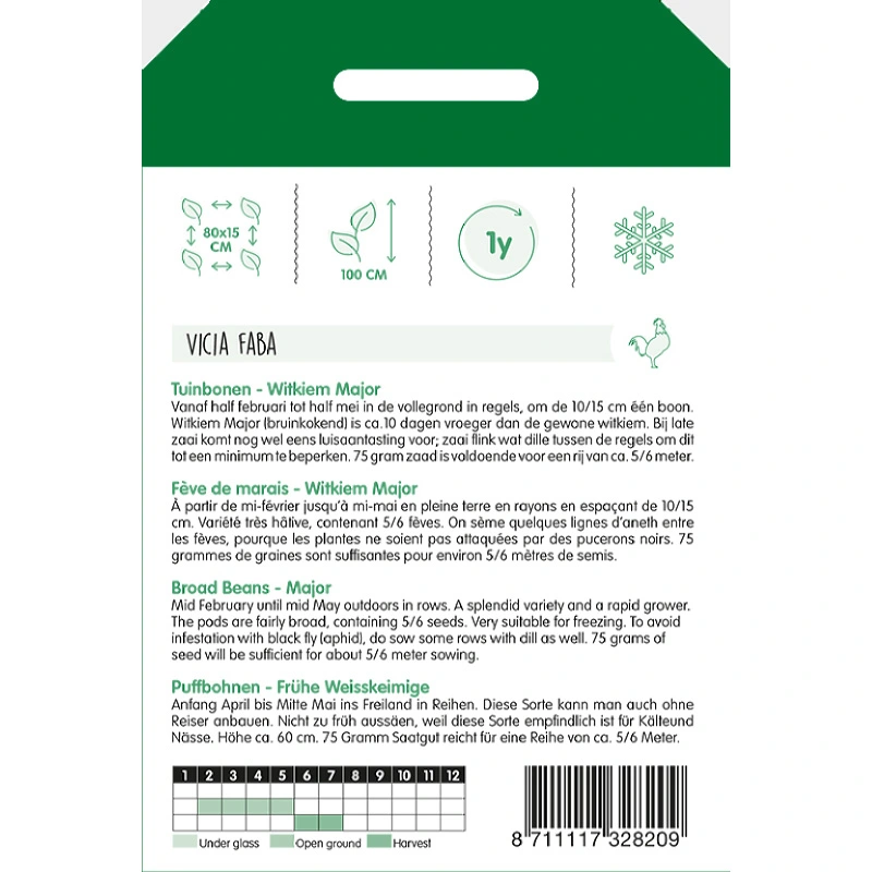 Tuinbonen Witkiem Major, 75g - afbeelding 2