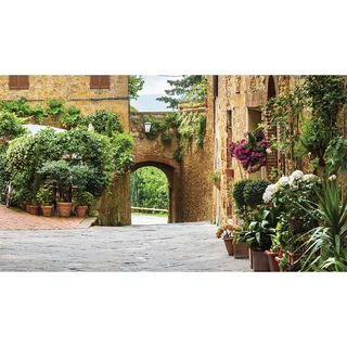 Tuinschilderij Pleintje - 130x70 cm | De Boet