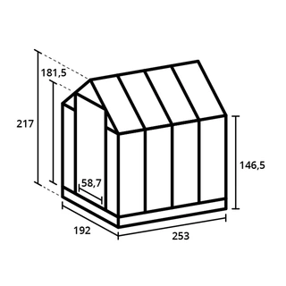 Royal Well Tuinkas Kate II Zwart - Veiligheidsglas - afbeelding 4