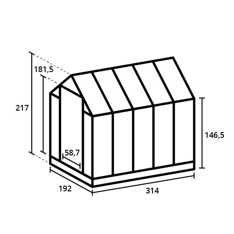 Royal Well Tuinkas Kate III Wit - Veiligheidsglas - afbeelding 4