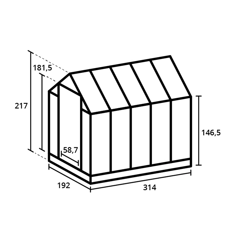Royal Well Tuinkas Kate III Zwart - Veiligheidsglas - afbeelding 4