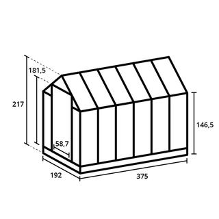 Royal Well Tuinkas Kate IV Wit - Veiligheidsglas - afbeelding 4