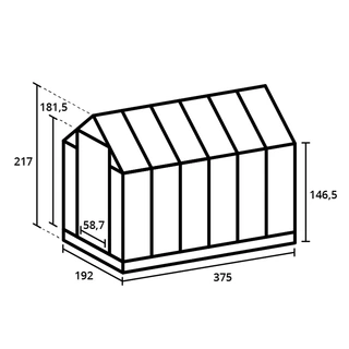 Royal Well Tuinkas Kate IV Zwart - Veiligheidsglas - afbeelding 4