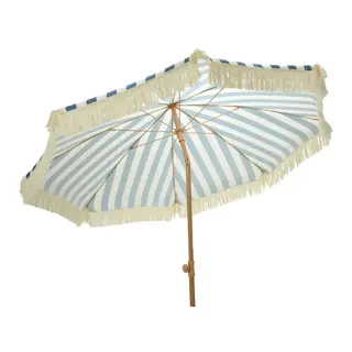 Tuinparasol Gestreept Blauw/Wit - Ø200 cm - afbeelding 2