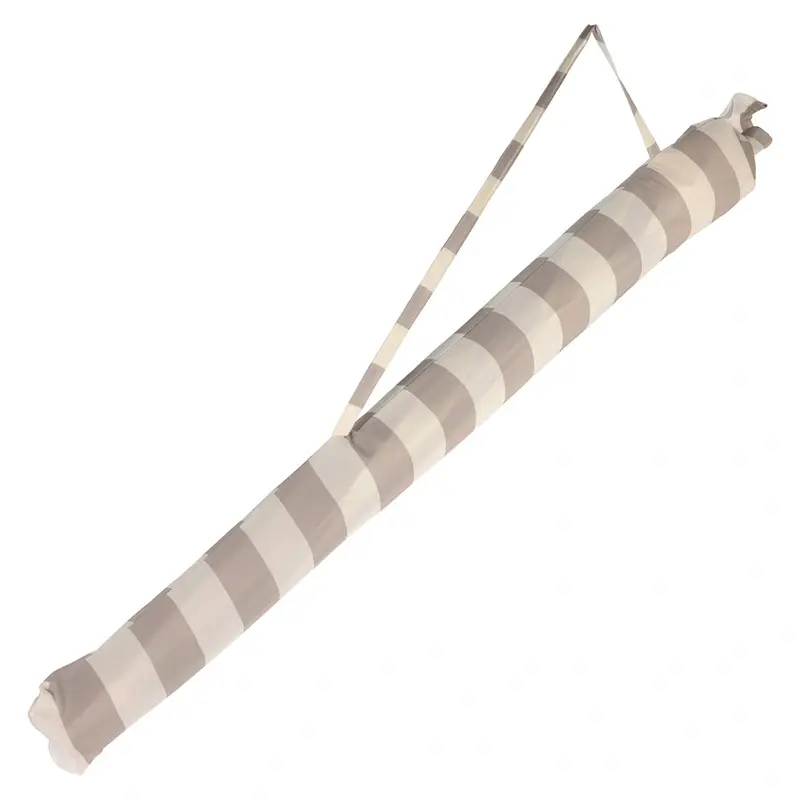 Tuinparasol Gestreept Taupe/Wit - Ø200 cm - afbeelding 3