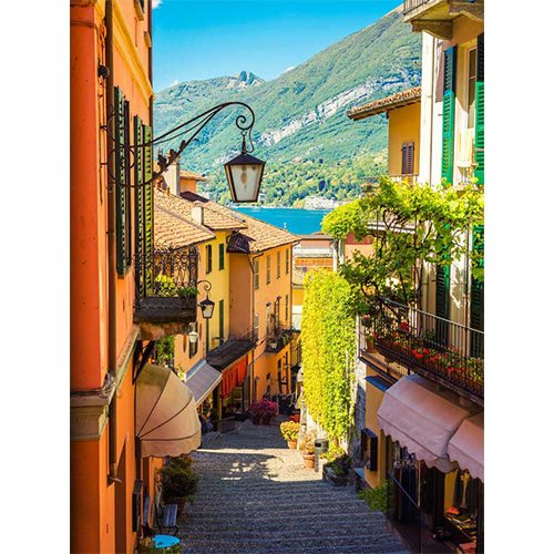 Tuinposter Kleurrijk straatje Italië 60x80 cm