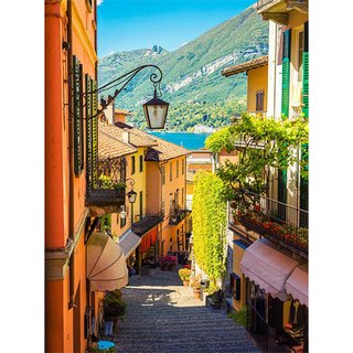Tuinposter Kleurrijk straatje Italië 60x80 cm