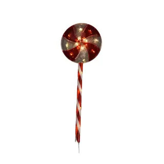 LED Tuinsteker Kerstlollypop 62 cm - 3 st.