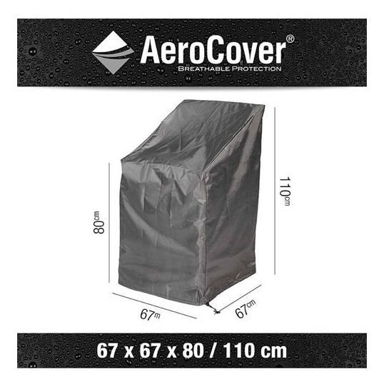 AeroCover Tuinstoel beschermhoes 67x67x80/110 - Antraciet - afbeelding 3