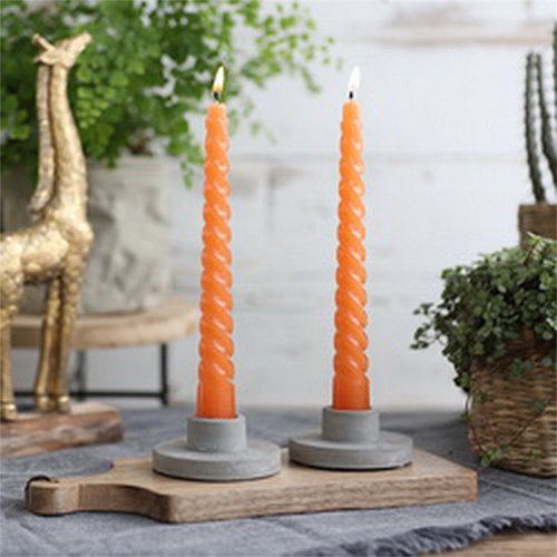 Twisted Candles Set 4 st. - Cinnamon - afbeelding 2