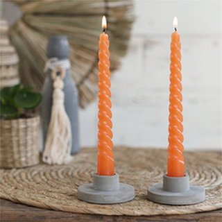 Twisted Candles Set 4 st. - Cinnamon - afbeelding 4