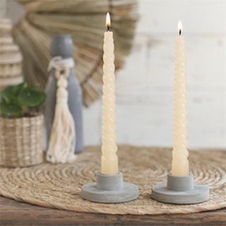 Twisted Candles Set 4 st. - Crème - afbeelding 4