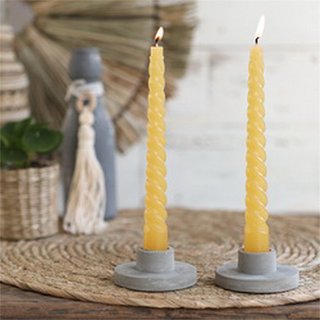 Twisted Candles Set 4 st. - Honey - afbeelding 4
