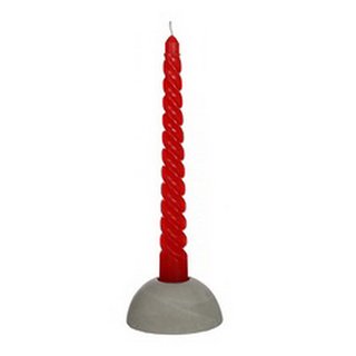 Twisted Candles Set 4 st. - Red - afbeelding 3