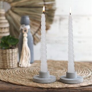 Twisted Candles Set 4 st. - White - afbeelding 4