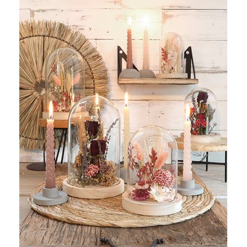 Twisted Candles Set 4 st. - White Pink - afbeelding 5