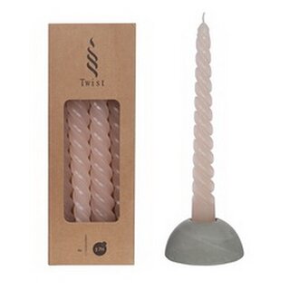 Twisted Candles Set 4 st. - White Pink - afbeelding 1