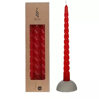 Twisted Candles Set 3 st. - Red