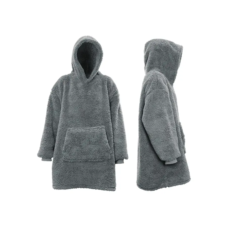 Unique Living Hoodie Teddy - Dark grey