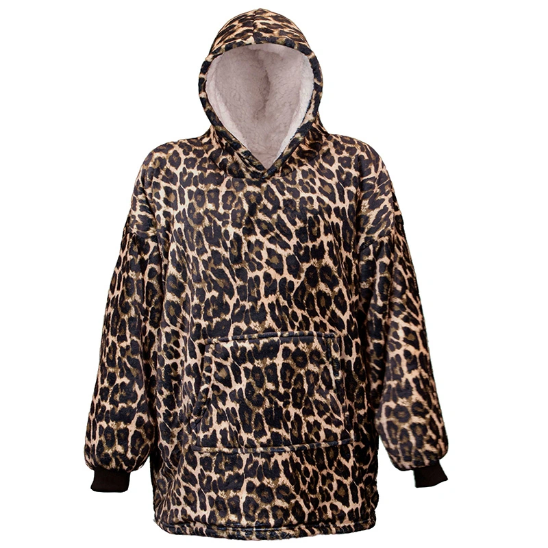 Unique Living Oversized hoodie - Luipaard bruin