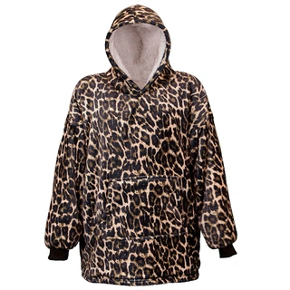 Unique Living Oversized hoodie - Luipaard bruin