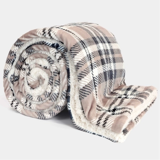 Unique Living Plaid Larsson 150x200 - Taupe/Black