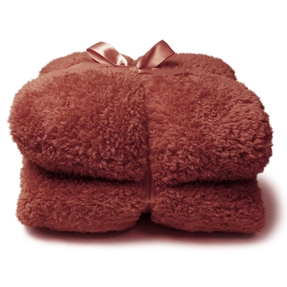 Unique Living Plaid Teddy 150x200 - Marsala