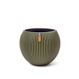 Capi Vaas Bol Groove 29x26 cm - Groen - afbeelding 1