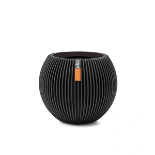 Capi Vaas Bol Groove 29x26 cm - Zwart