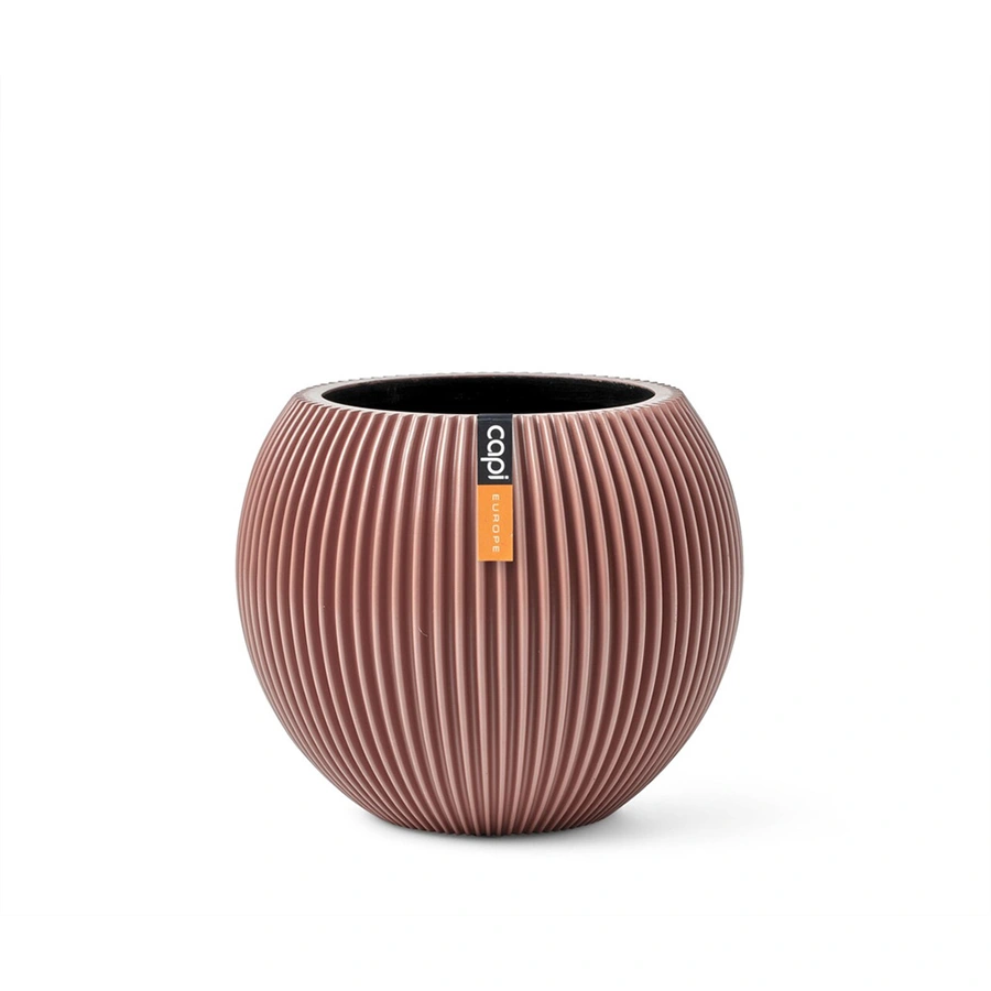 Capi Vaas Bol Groove 30x25 cm - Roze - afbeelding 1