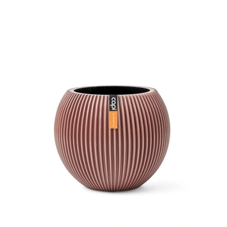 Capi Vaas Bol Groove 30x25 cm - Roze - afbeelding 1