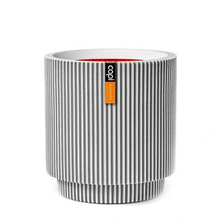 Capi Vaas Cilinder Groove Ø36x38 cm - Ivoor