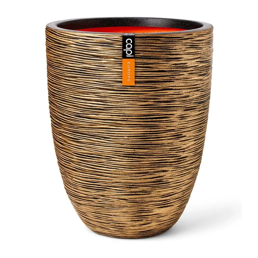Capi Vaas Elegant Laag Rib NL 47x58 cm - Goud