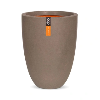 Vaas Elegant Laag Smooth Ø26x36 cm - Warm Taupe