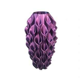 3D Vaas Flora Ø13,5x25 cm - Blauw/Paars - afbeelding 2