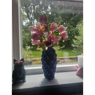 3D Vaas Flora Ø13,5x25 cm - Blauw/Paars - afbeelding 5
