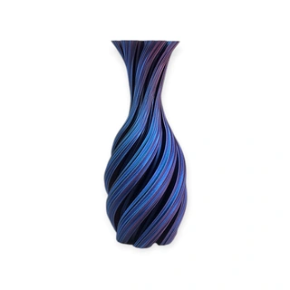 3D Vaas Florix Ø8,5x19,5 cm - Groen/Blauw/Paars - afbeelding 2